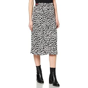 Street One Midirok voor dames, met elastische tailleband, zwart.