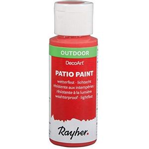 Rayher 38610214 Patio Paint, 59 ml fles, oranjerood