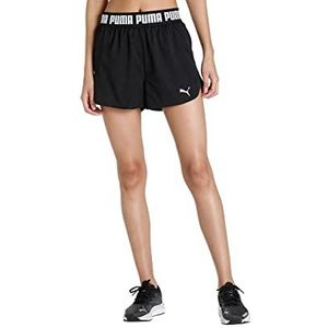 PUMA Sterke geweven gebreide shorts voor dames, 7,6 cm, Puma - Zwart