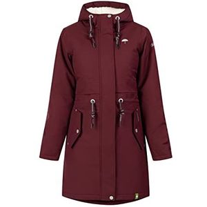 Schmuddelwedda wijnrood dames winterparka 34323383, gerecycled polyester, wijnrood