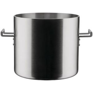 Alessi Convivio DC100/24 ​​- Trilamina Design steelpan, geschikt voor inductie, roestvrij staal en PVD met rubberen bodem, 24 cm, gesatineerde afwerking