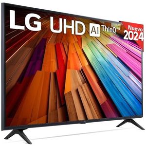 LG 43UT80006LA 43 inch, UHD 4K, UT80-serie, Smart TV, WebOS24, A5-processor, HDR10, Dolby Digital Plus, SmartTV, 3840 x 2160, zwart