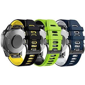 ANBEST Siliconen horlogeband voor Fenix 7/Fenix 6 Pro/Fenix 5 armband, 22 mm Sport reserveband met snelsluiting voor Fenix 5 Plus/Forerunner 945/Approach S62 dames heren
