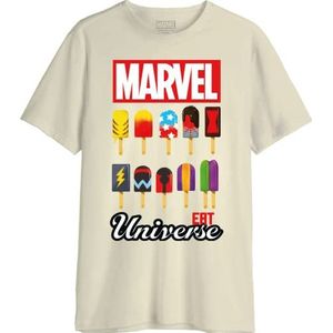 Marvel Memarcots288 T-shirt voor heren, Natuurlijk.
