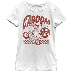 Disney Pixar Toy Story Duke Caboom Greatest Stuntman Girls T-shirt, wit, Wit