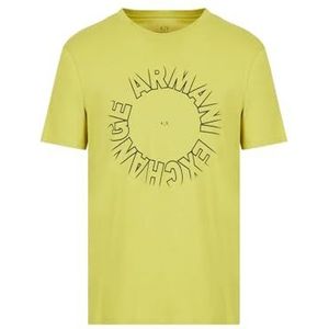 Armani Exchange Duurzame stof, rond logo, klassieke pasvorm heren T-shirt, Oase