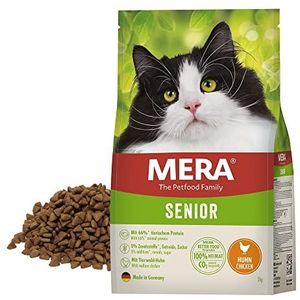 MERA Cats Senior Droogvoer voor katten, gevoelig, graanvrij, duurzaam, voor katten met een hoog vleesgehalte 2kg