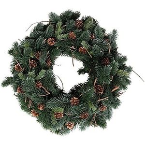 Rayher Kerstkrans, gedecoreerd, 1 stuk, 40 cm diameter, kunstdennenboom, huisdecoratie, Kerstmis, winter-5595044
