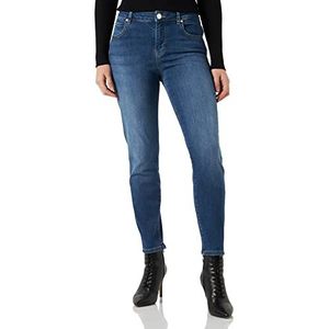 Pinko Sabrina Skinny Denim Blue Stre Jeans voor dames, Pjc_Gemiddeld donker wassen