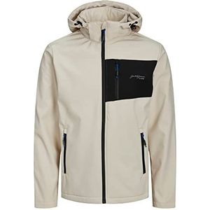 JACK & JONES Jjtyson softshelljas voor heren, lichtbeige, M, Lichtbeige