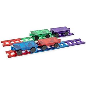 Playmags 20-delige treinset: nu met sterke magneten, robuust, super duurzaam met heldere lichtgekleurde tegels
