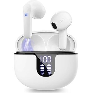 Draadloze hoofdtelefoon, Bluetooth 5.2 met HD Mic, draadloze bluetooth-hoofdtelefoon, hifi-stereo, IPX7 waterdicht, touch-bediening, draadloze bluetooth-hoofdtelefoon, 40 uur afspelen