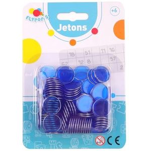 FLYPOP'S - Magnetische chips - Loterij spel - 141122LIN - Willekeurige kleur - Plastic - 2 tot 6 spelers - Bordspellen - Lotto - 23 cm x 14 cm - Vanaf 6 jaar