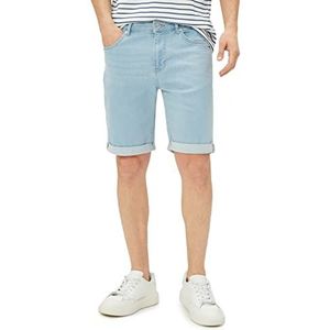 Koton Bermuda en jean plissé pour homme Coupe ajustée, Indigo clair (600), 29