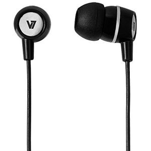 V7 HA110-BLK-12EB 3,5 mm stereo hoofdtelefoon met geïntegreerde microfoon