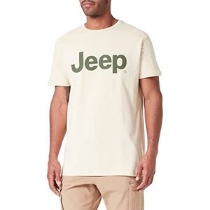 Jeep Heren T-shirt, Almond/Rifle Green, S, Almond/Rifle Green