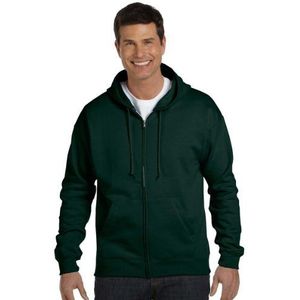 Hanes Eco-Smart Hoodie met volledige ritssluiting voor heren (1 stuk), Donkergroen