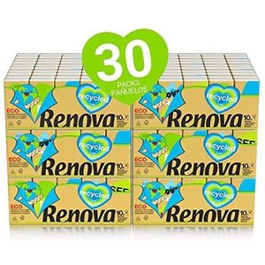 Renova RENOVA Recycled zakdoeken, 300 verpakkingen (300 x 9 zakdoeken), 100% gerecycled met Ecolabel en FSC