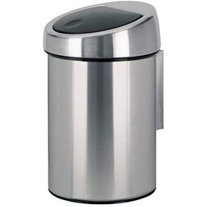 Brabantia Touch Bin Prullenbak 3L - Kunststof Binnenemmer - Matt Steel Fingerprint Proof