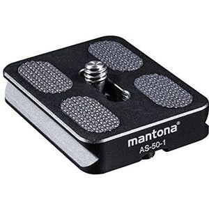 Mantona Arca Swiss Snelwisselplaat, 50 mm, zwart