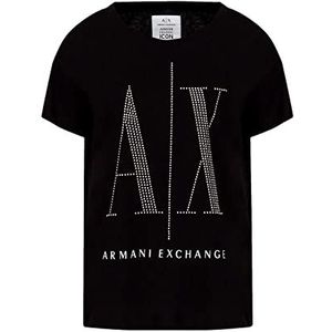 Armani Exchange t-shirt dames, zwart.