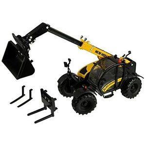 Britains Tomy Verzamelvoertuig, telescopische oplader New Holland TH 7.42, voor volwassenen 43263, landbouwvoertuig, model op schaal 1:32, replica geschikt voor kinderen vanaf 3 jaar, geel en zwart