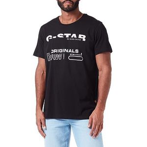 G-STAR RAW Originals R T T-shirt voor heren, Zwart (Dk Black D21664-336-6484)