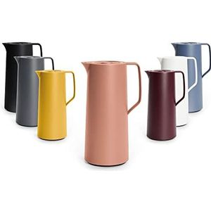 Emsa N41709 Motiva thermoskan | 1 liter | snelsluiting | 12 uur warm, 24 uur koud | glazen fles | Made in Germany | Scandinavisch design | terracotta