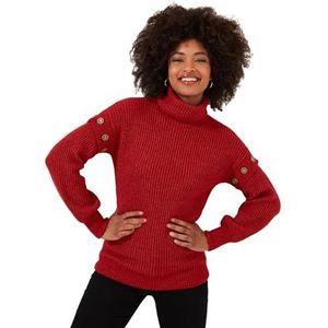 Joe Browns Relaxed Fit Chunky gebreide jumper met oversized mouwen voor dames (1 stuk), Verbrand Oranje