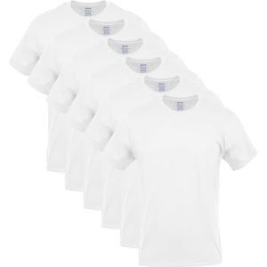 Gildan Set T-shirts voor heren - wit - maat L