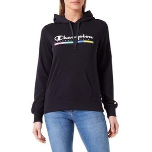 Champion Legacy Graphic Shop W-Powerblend Terry Hoodie voor dames, zwart.