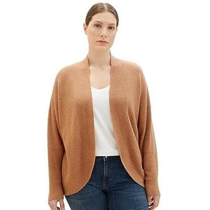 TOM TAILOR Cardigan en tricot pour femme, 32399 - Mélange de couleur acajou blush, 52/grande taille