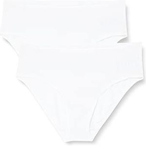 Sans Complexe Douceur Bamboe 60PAH56P2 Slip, wit/wit, 50 stuks (2 stuks) voor dames, wit/wit, 50 stuks, Wit + wit