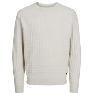 Jack & Jones JCOWILDER Knit Crew Neck, Beige clair, XL