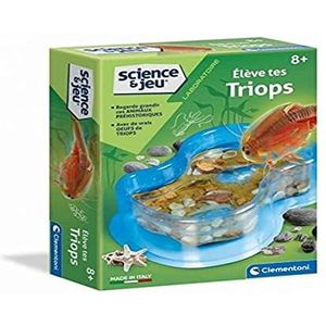 Clementoni - 62254 - Wetenschap & Laboratoriumspel - Leert je Triops - Wetenschappelijk spel 8 jaar, prehistorische rivierkreeften voor kinderen, Jurassische wezens, met eieren, Franse versie, gemaakt