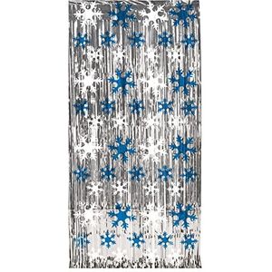 Beistle gordijn sneeuwvlok, 1-laags, zilver/blauw/wit, één maat, 20340