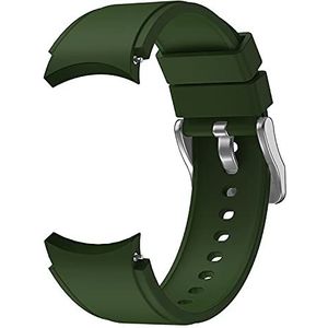 SYSTEM-S One size 22 mm groene siliconen flexarmband voor Samsung Galaxy Watch 4 smartwatch, Groen, Eine Grösse