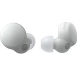 Sony WF-LS900 Draadloze Bluetooth-hoofdtelefoon met ruisonderdrukking, multipoint Bluetooth-verbinding, ultra-compact en ultralicht, tot 20 uur looptijd met oplaadbox, wit