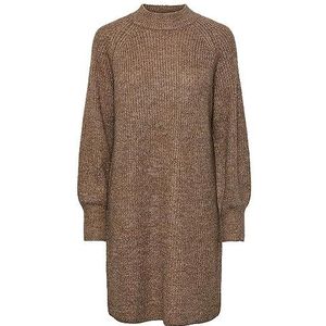 PIECES Pcnatalee Ls Robe col rond en tricot Noos Bc, fossile, M