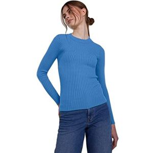 Pieces Pccrista Ls O-Neck Knit Noos BC Damessweatshirt, Granada Sky, L, Granada Sky