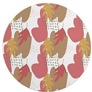 Questo Casa, Ronde muismat met antislip onderkant voor kantoor en thuis, diameter 22 cm