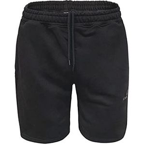 STARK SOUL® Heren korte broek bermuda shorts katoen maten S M L XL XXL, zwart.