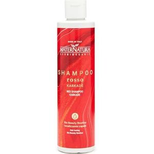 Maternatura, Karkade rode shampoo, tonaliserende shampoo, ideaal voor koperkleurige en rode tinten, hydraterend, biologische schoonheidsroutine rood haar, gemaakt in Italië, 250 ml