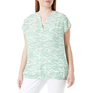 TOM TAILOR Dames 1035245 blouse, 31574 - Groen Small Wavy Design