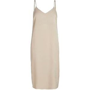 Vila Viamazed S/L Slip Dress/Su damesjurk, cement, 36, Cement
