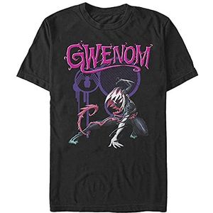 Marvel Gwenom And Icon-T-shirt met korte mouwen, uniseks, volwassenen, zwart, S, zwart.