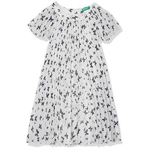 United Colors of Benetton jurk voor meisjes, wit (Bianco/Allover 65P)