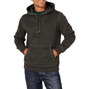 Amazon Essentials Heren fleece hoody (verkrijgbaar in grote maat), antraciet gemêleerd, XS