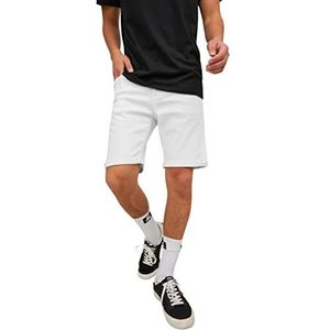 JACK & JONES Jpstrick Jjicon Shorts Ama Sn Jeansshorts voor heren, Hoogglans wit