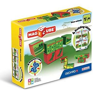 Geomag MagiCube 133 River Dieren, magnetische constructies en educatieve spellen, 6 magnetische kubussen